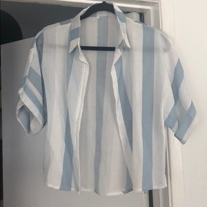 Short sleeved, striped shirt